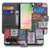 Samsung Galaxy A57 Book Case Kentekenplaten binnenkant met telefoon en pasjes zichtbaar.
