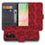 Samsung Galaxy A57 Telefoonhoesje Red Roses Voor- en achteraanzicht met rozenprint en interieur zichtbaar.
