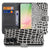 Samsung Galaxy A57 Book Case Slangenprint Binnenkant opengeklapt met kaarten vakken en touchscreen zichtbaar.