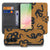 Samsung Galaxy A57 Telefoonhoesje Slangenontwerp Voor- en achteraanzicht met slangenprint en grijs interieur.