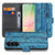 Samsung Galaxy A57 Book Case Hoesje Afgebladderd Blauw Hout Vooraanzicht.