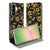 Samsung Galaxy A57 Telefoonhoesje Gouden Bloemen Voor- en Achteraanzicht.