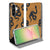 Samsung Galaxy A57 Book Wallet Case Snakes vooraanzicht met bruin en zwart slangdesign.