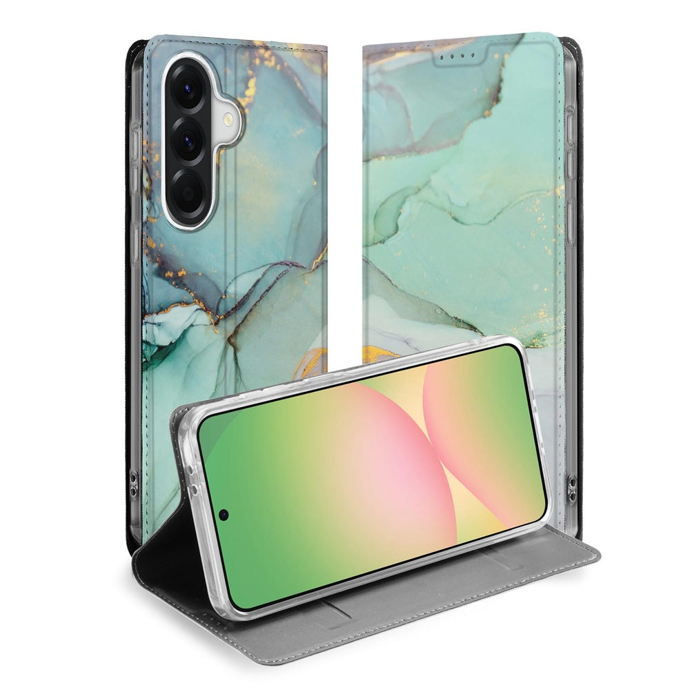Samsung Galaxy A57 Book Cover Watercolor Mix book cover hoesje watercolor print vooraanzicht.