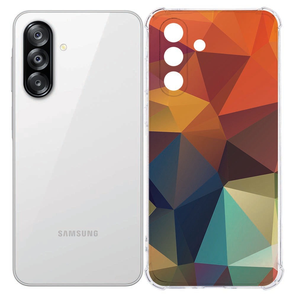 Samsung Galaxy A57 Flexibele back cover Polygon Color Aanzicht achterzijde.