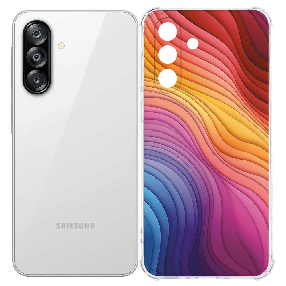 TPU Siliconen Hoesje Samsung Galaxy A57 Regenboog Antishock