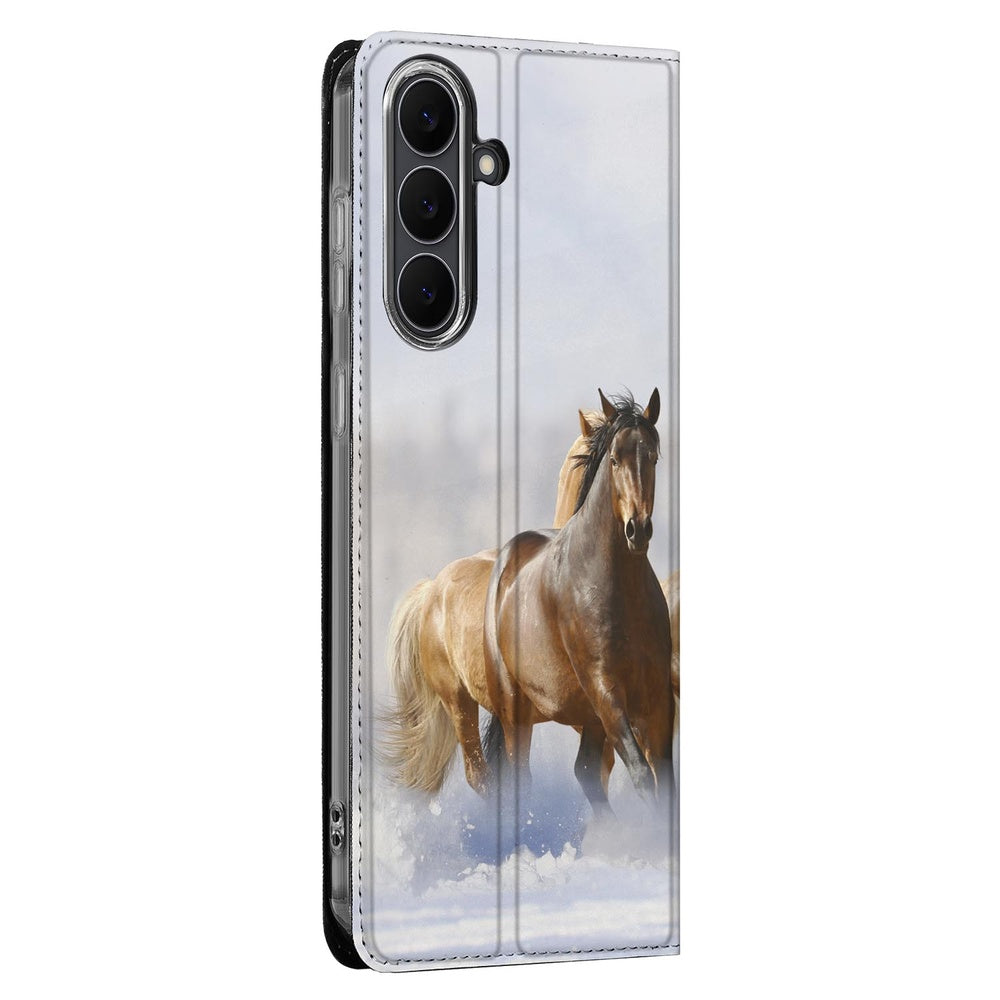 Samsung Galaxy S25 FE Telefoonhoesje met pashouder Paard zijkant