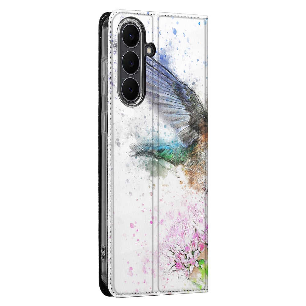 Samsung Galaxy S25 FE Smart Cover Hoesje Vogel vogelmotief zijaanzicht