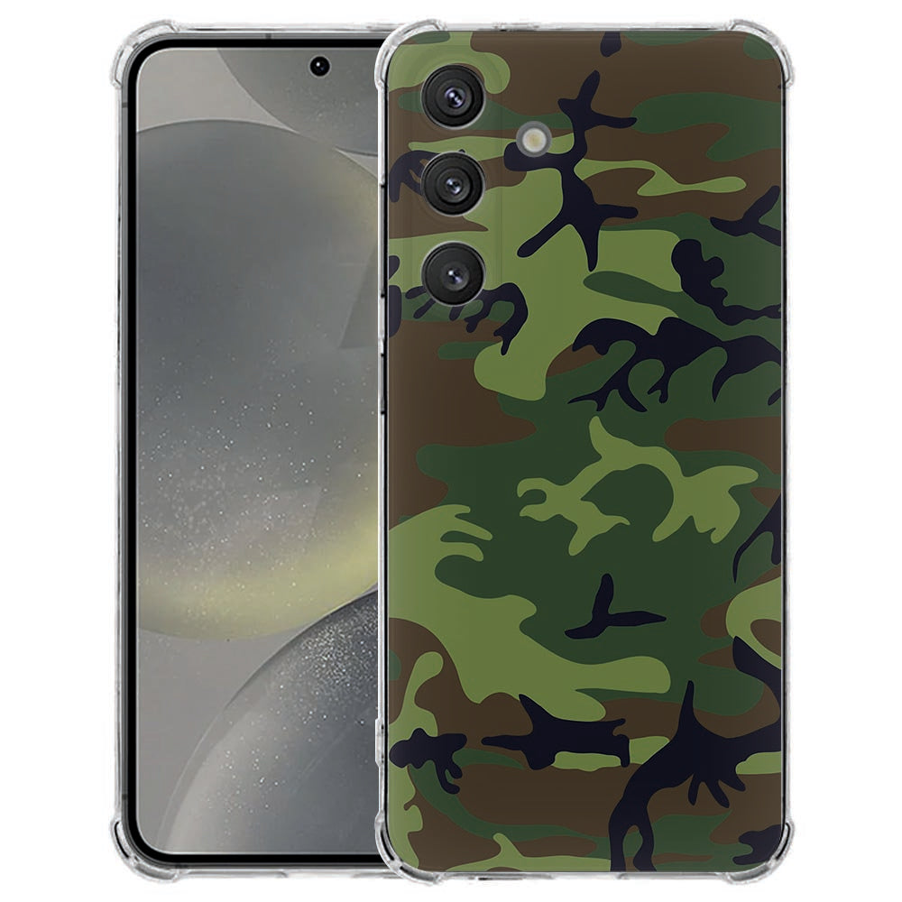 Samsung Galaxy S25 FE Hoesje - Army Dark TPU Antishock