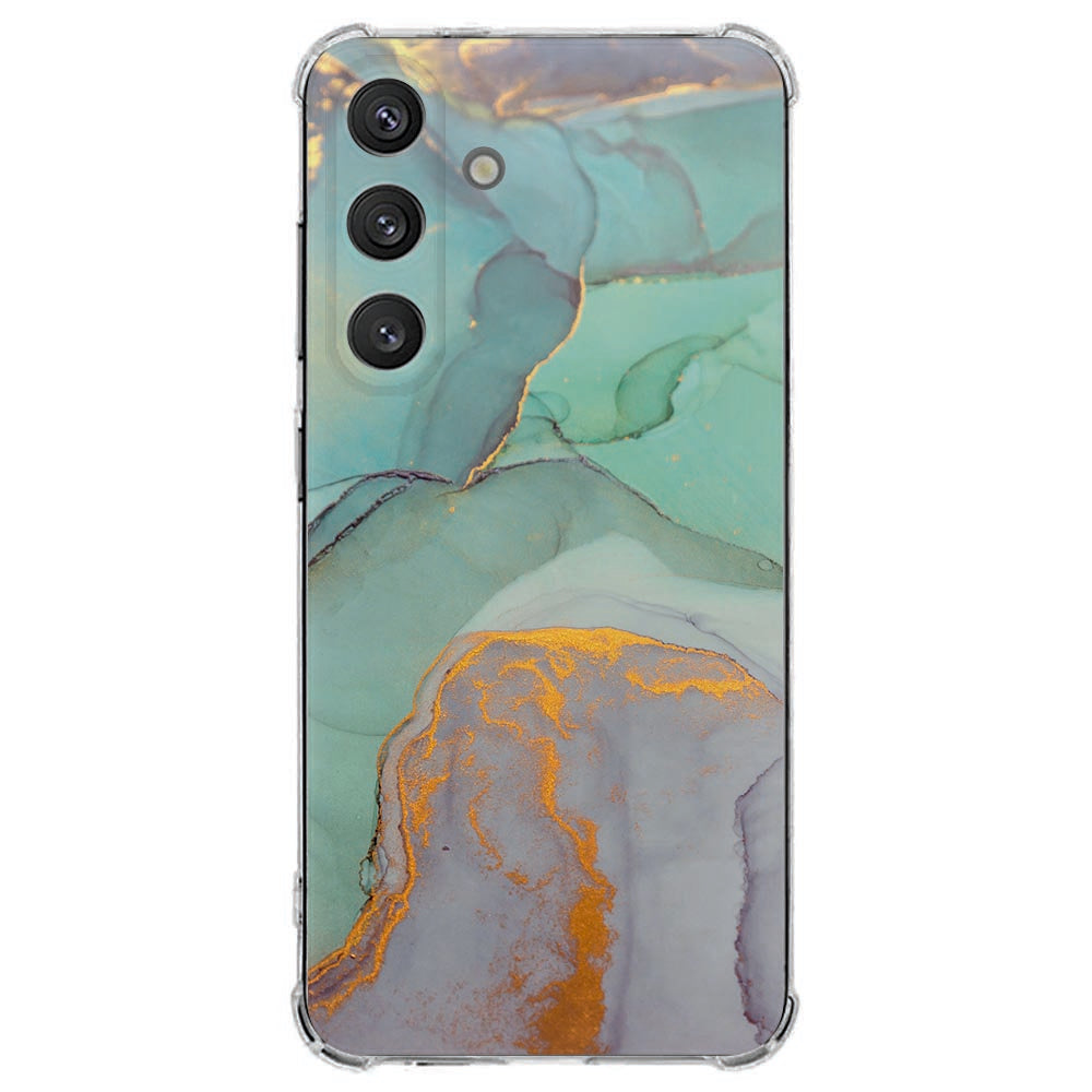 Samsung Galaxy S25 FE Flexibele back cover - Watercolor Mix TPU Antishock Achteraanzicht.