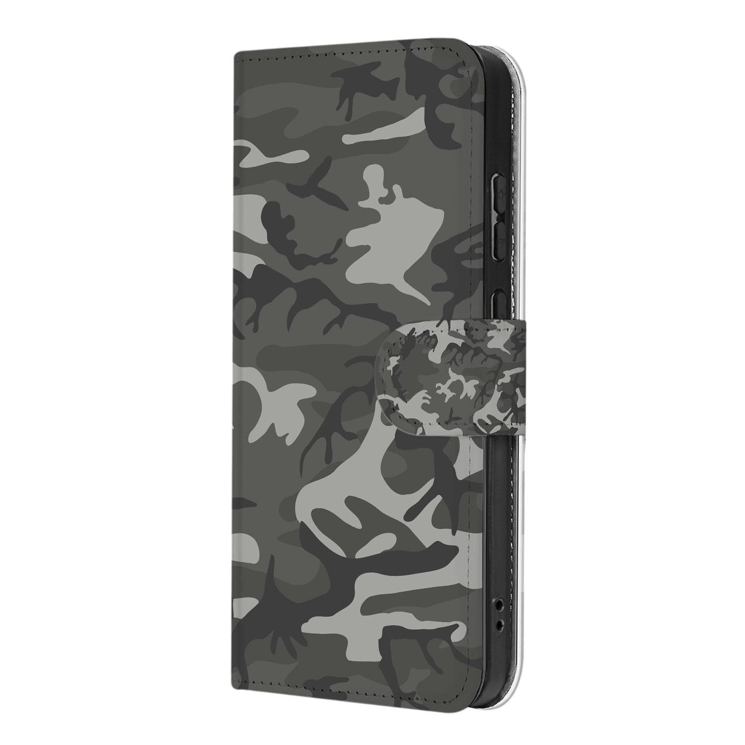Kunstleren klaphoesje met Army Light patroon voor de Samsung Galaxy S26 FE