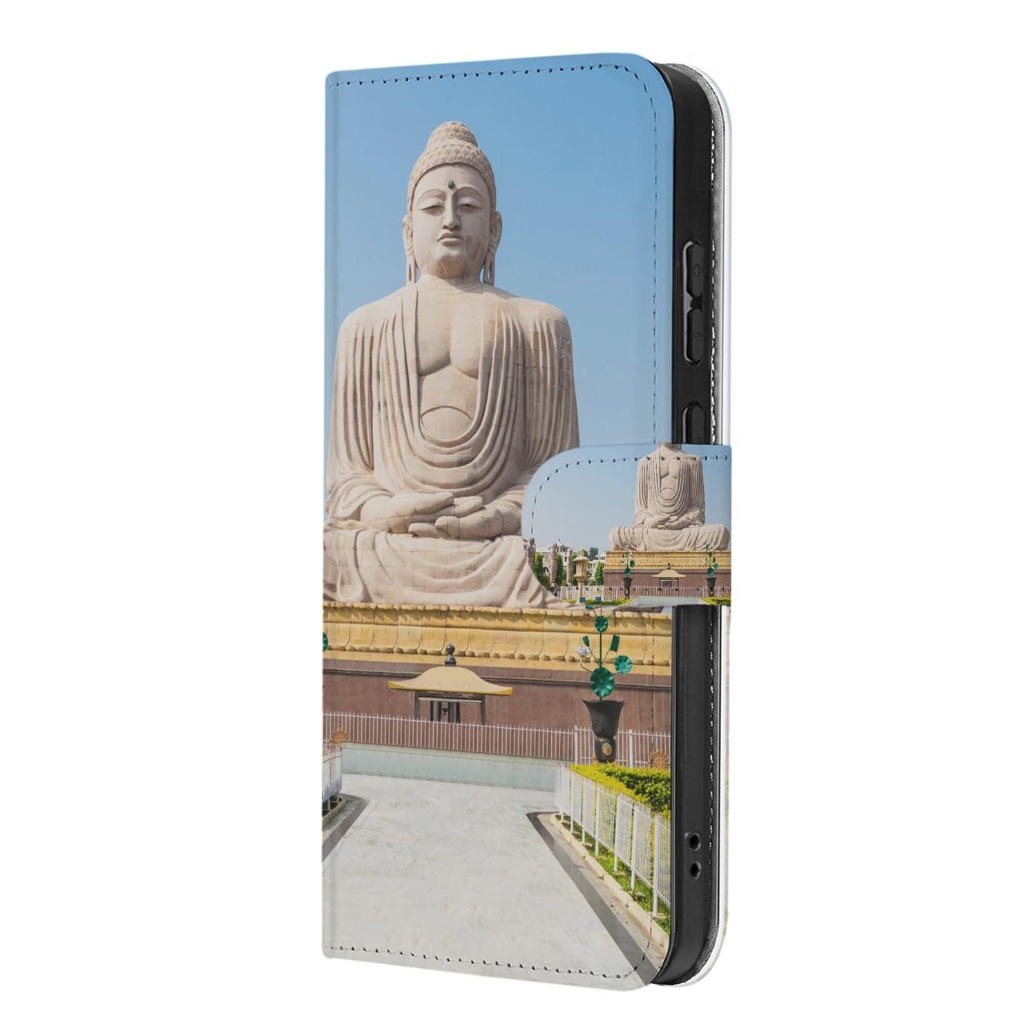 Kunstleren klaphoesje met Boeddha print voor de Samsung Galaxy S26 FE