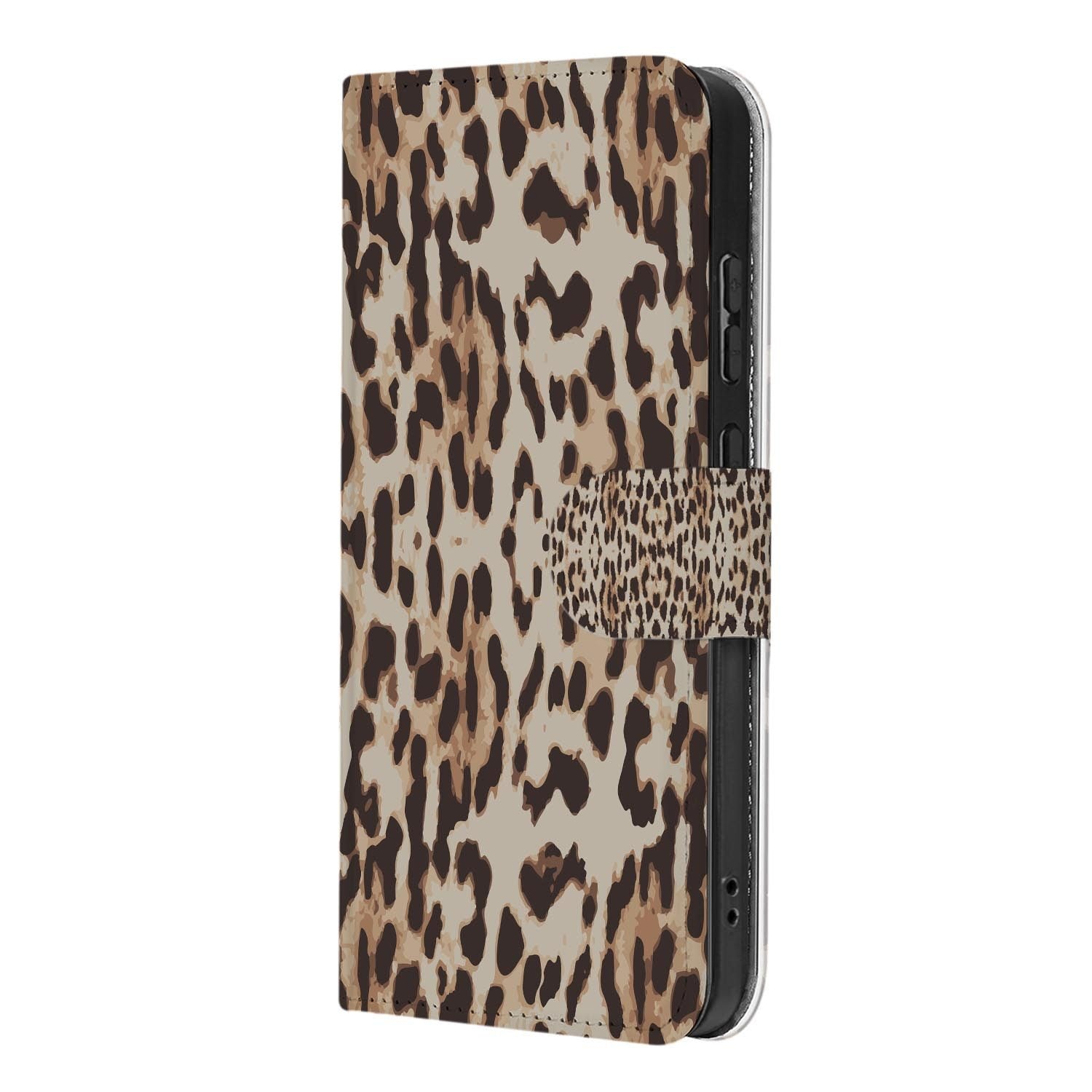 Kunstleren klaphoesje Leopard voor Samsung Galaxy S26 FE met magneetsluiting
