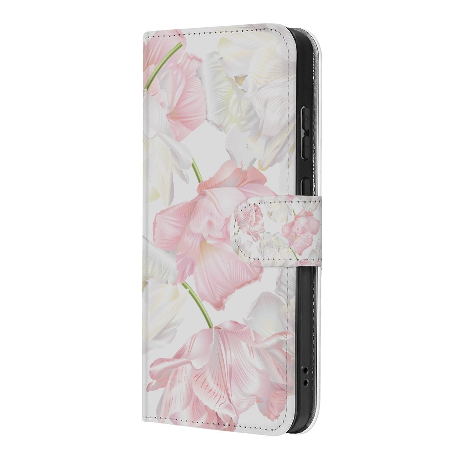 Kunstleren klaphoesje met Lovely Flowers print voor de Samsung Galaxy S26 FE