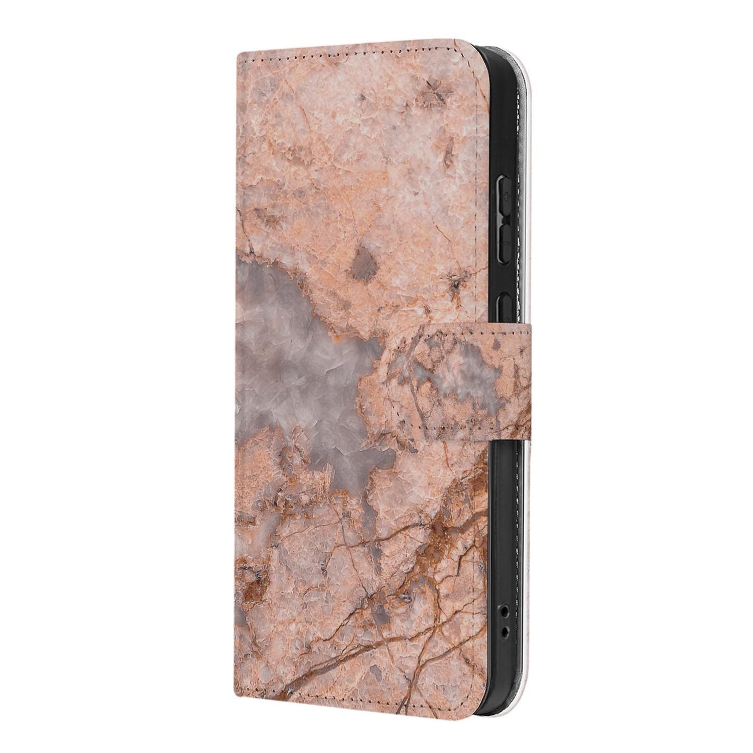 Kunstleren klaphoesje Marmer Oranje voor Samsung Galaxy S26 FE