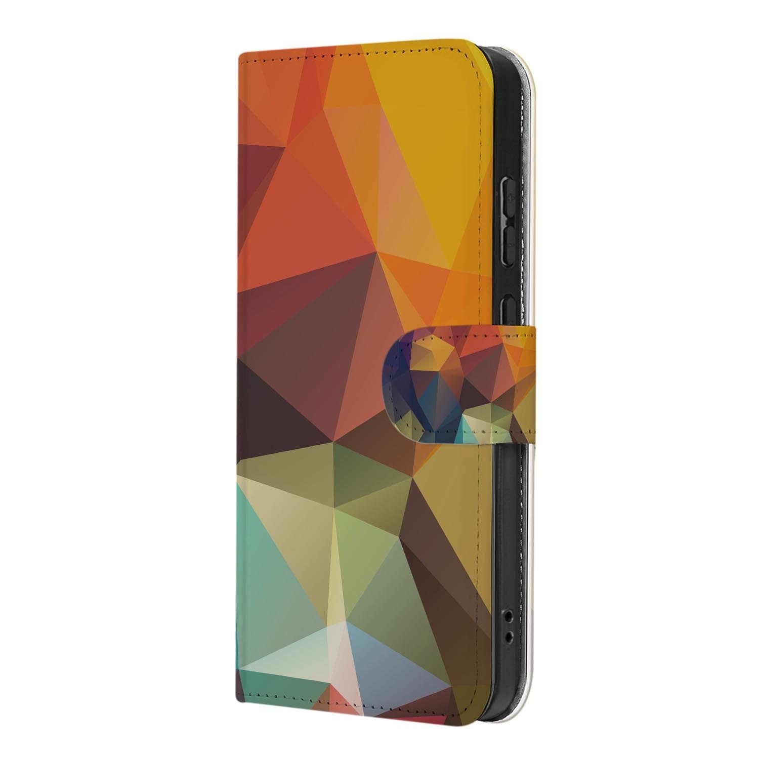 Kunstleren klaphoesje met Polygon Color print voor de Samsung Galaxy S26 FE
