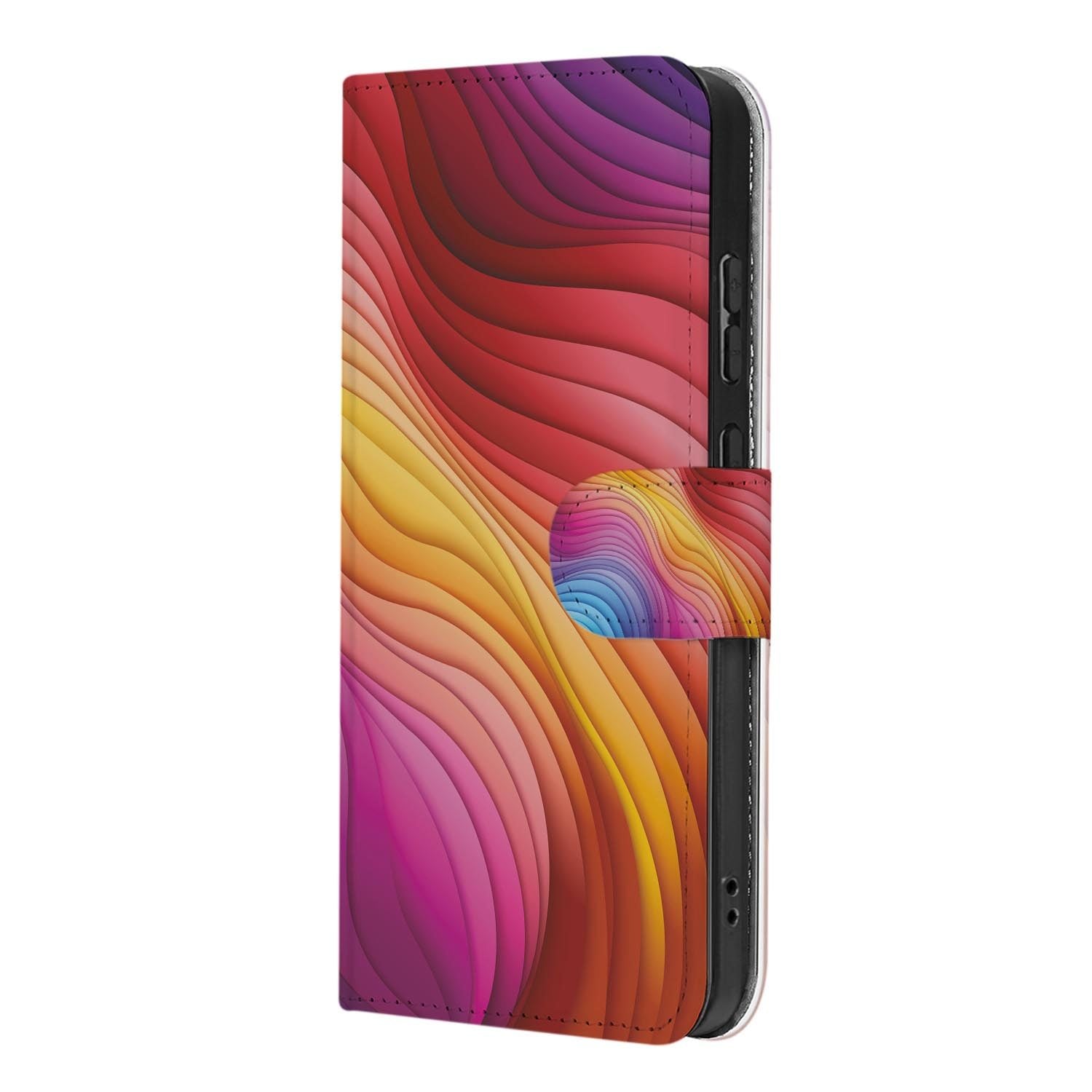 Hoesje met pasjeshouder voor Samsung Galaxy S26 FE in het Regenboog ontwerp