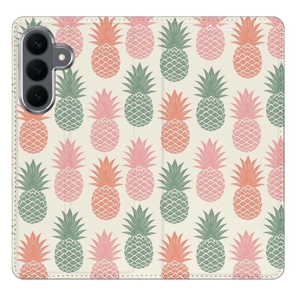 Samsung Galaxy S26 FE boekhoesje Ananas met pasjesvak