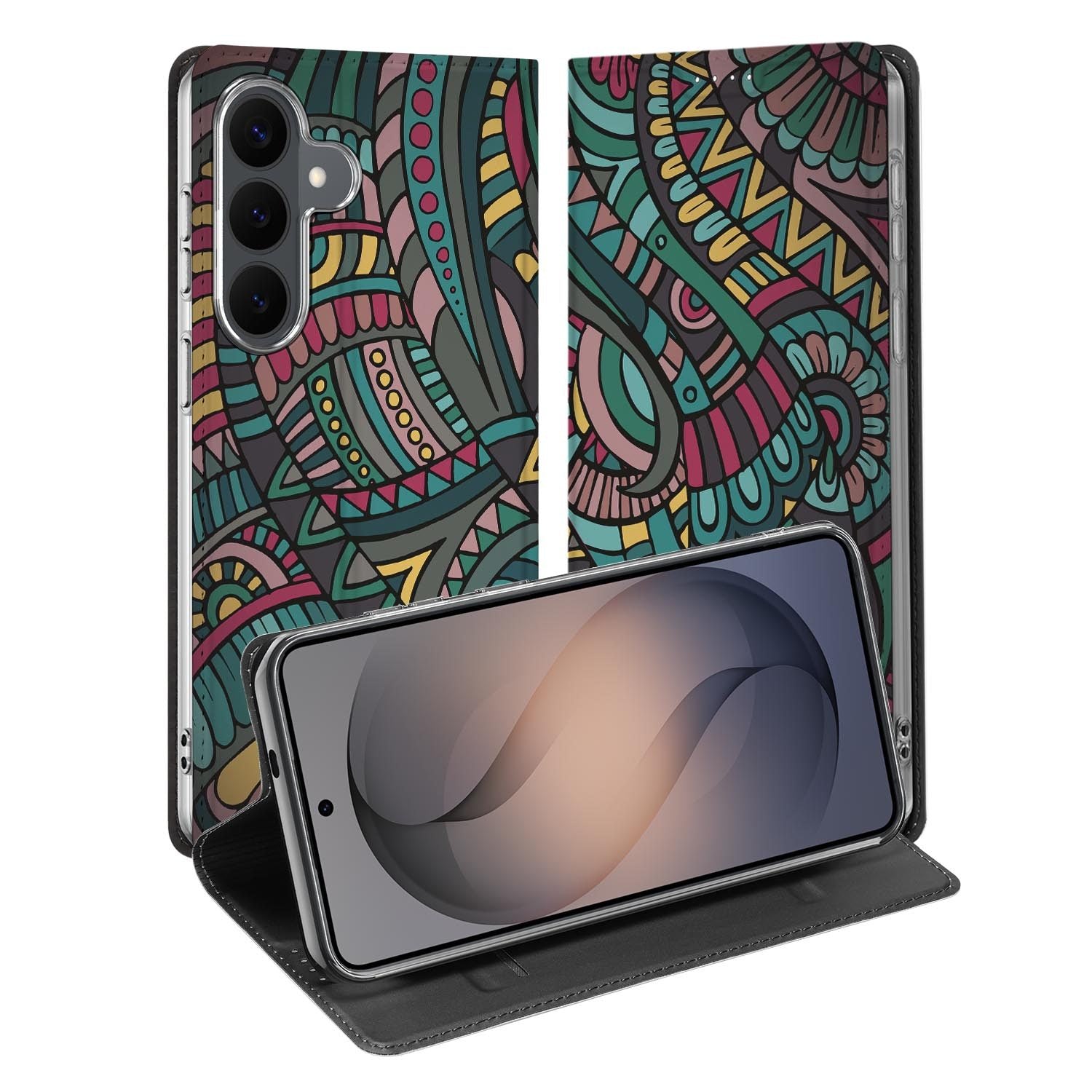 Samsung Galaxy S26 FE standcase met Aztec-print