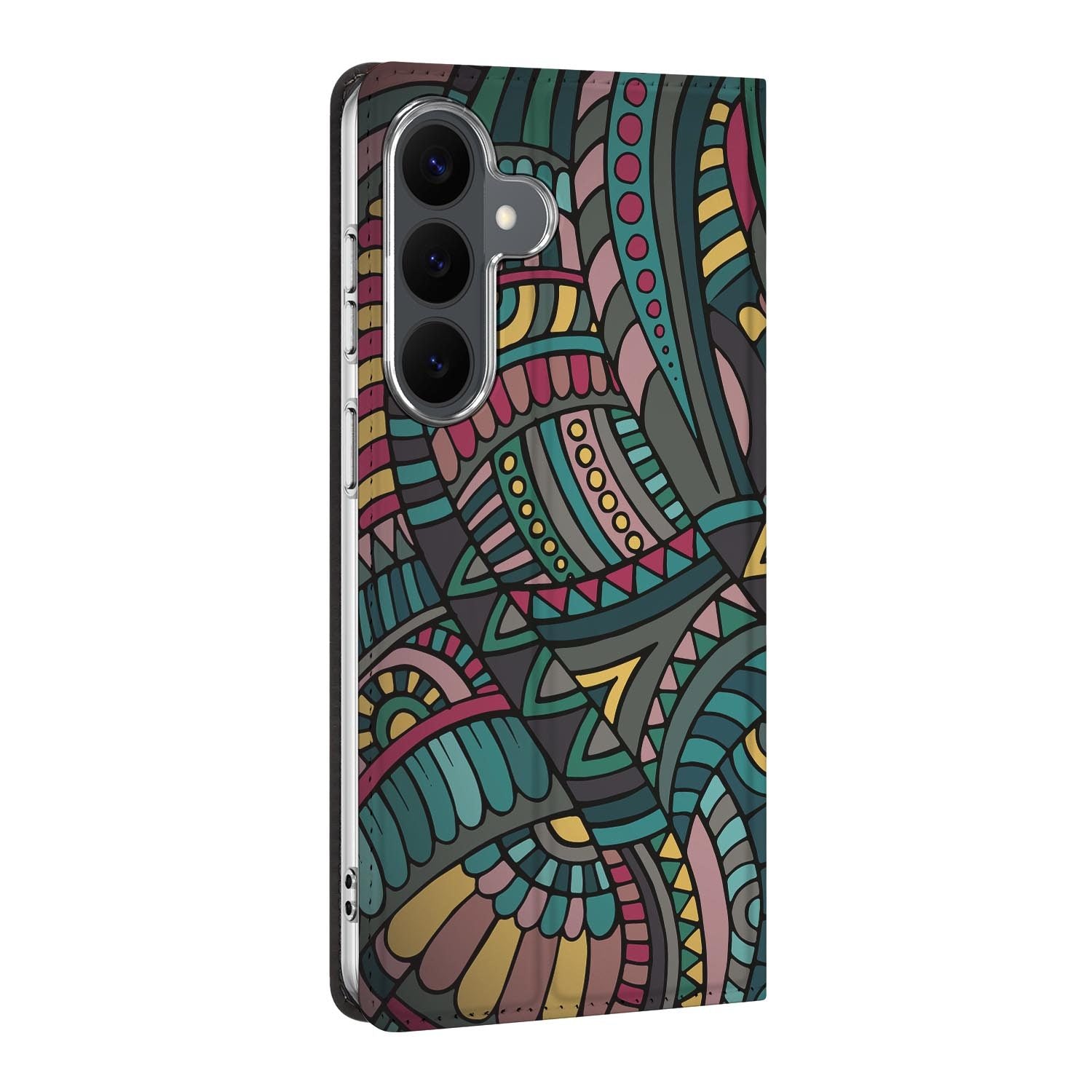 Samsung Galaxy S26 FE standcase Aztec, bescherming voor- en achterkant