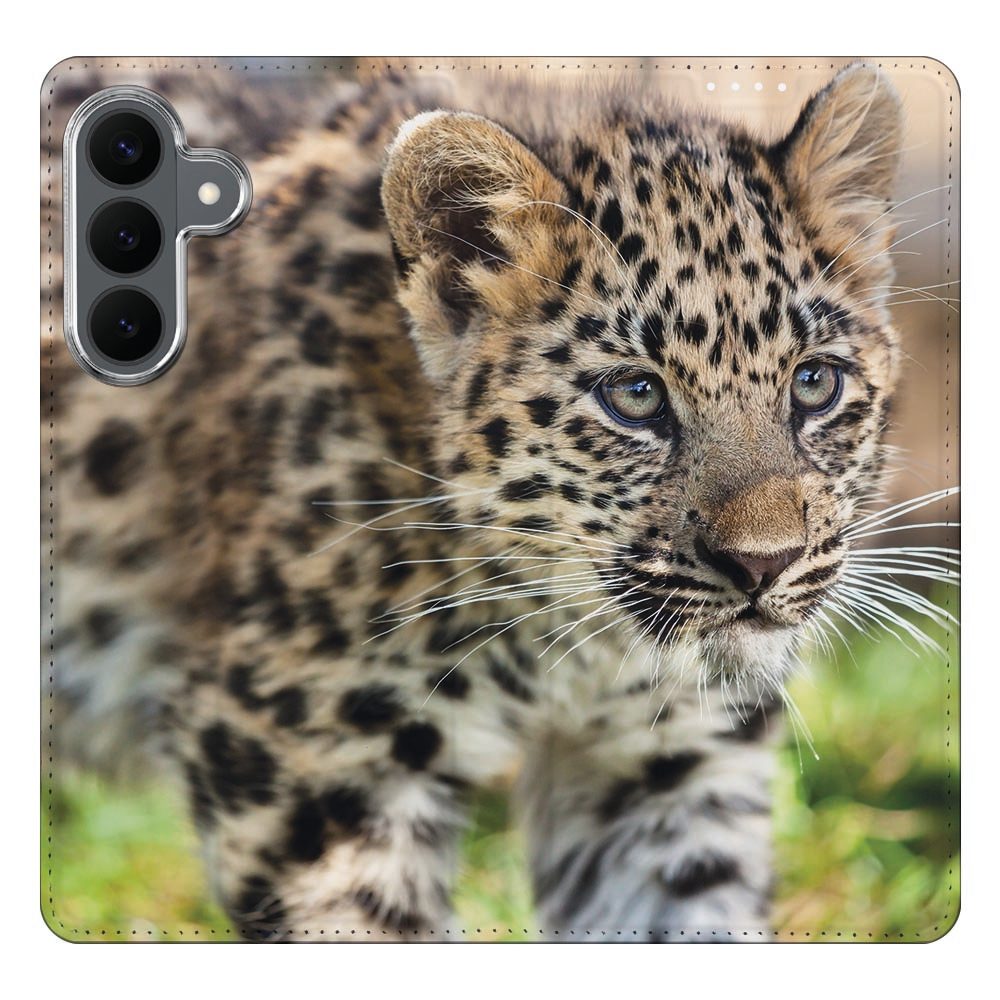 Samsung Galaxy S26 FE boekhoesje Baby Luipaard met pasjesvak
