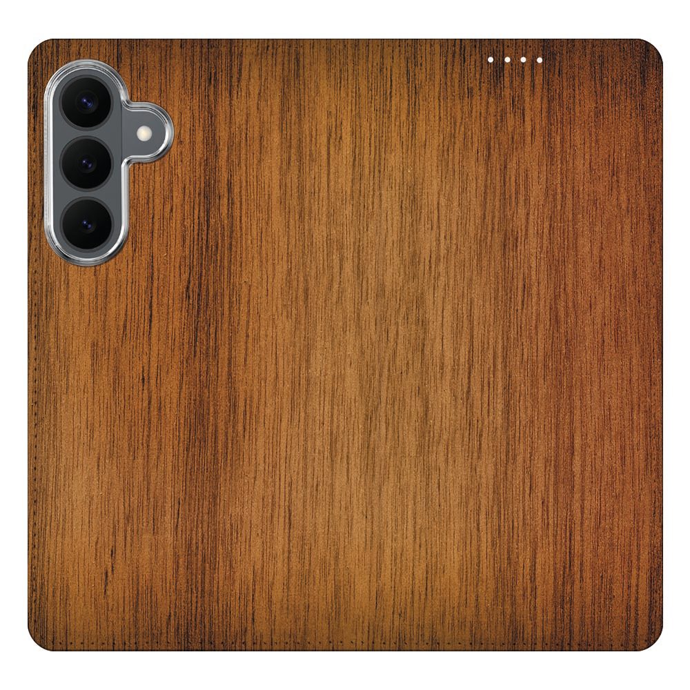 Samsung Galaxy S26 FE boekhoesje Donker Hout met pasjesvak