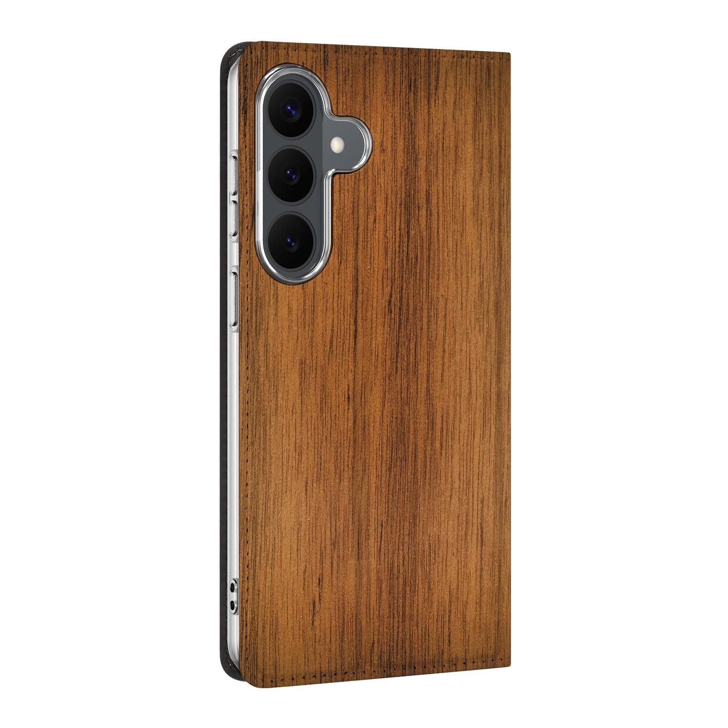 Samsung Galaxy S26 FE standcase Donker Hout, bescherming voor- en achterkant