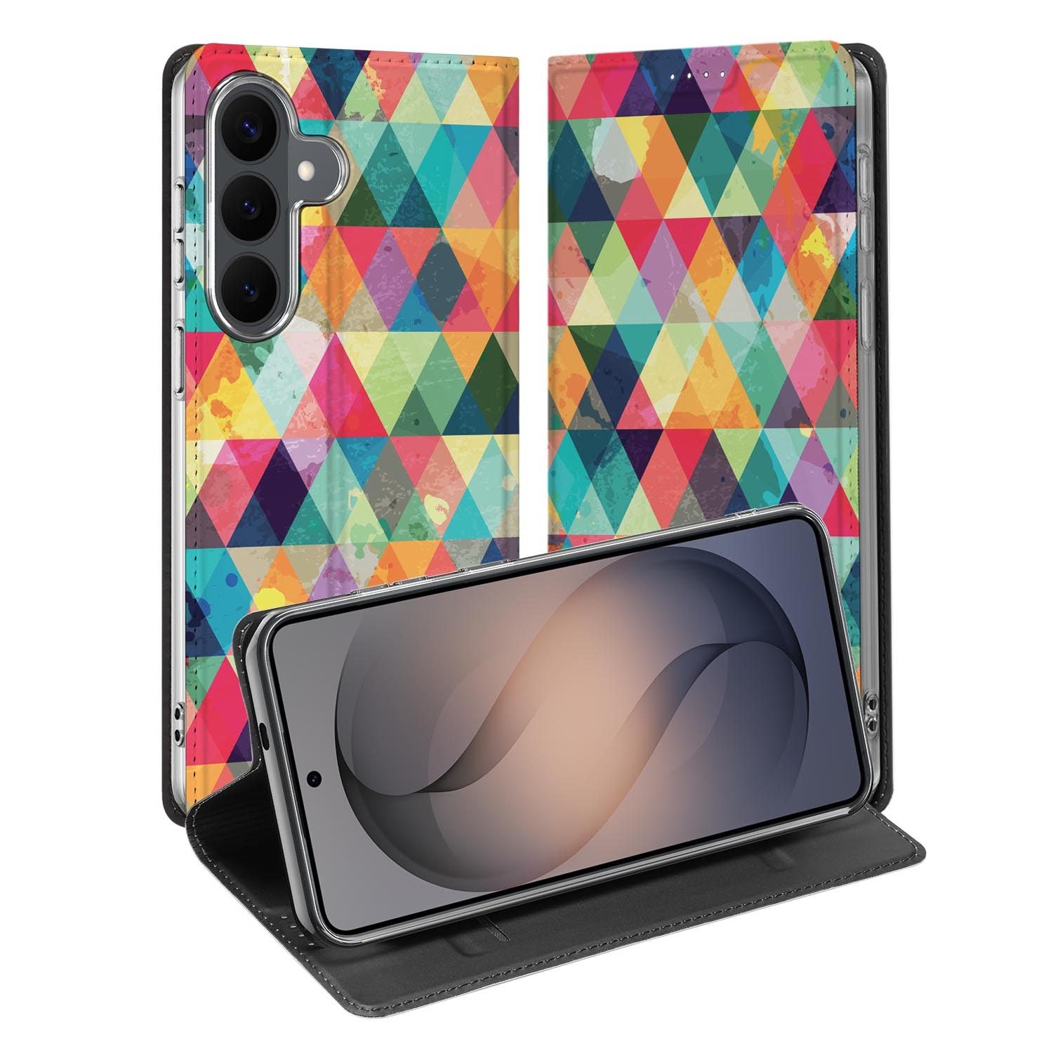 Samsung Galaxy S26 FE standcase met Geruit-print
