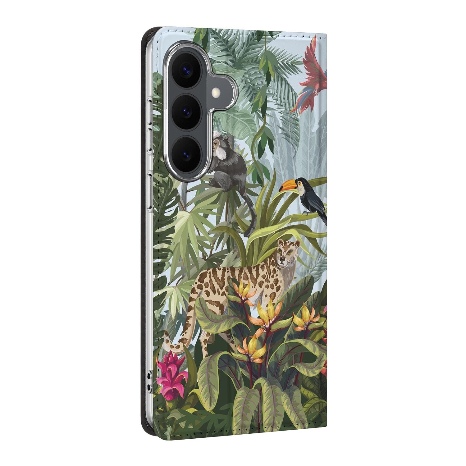 Samsung Galaxy S26 FE standcase Jungle, bescherming voor- en achterkant