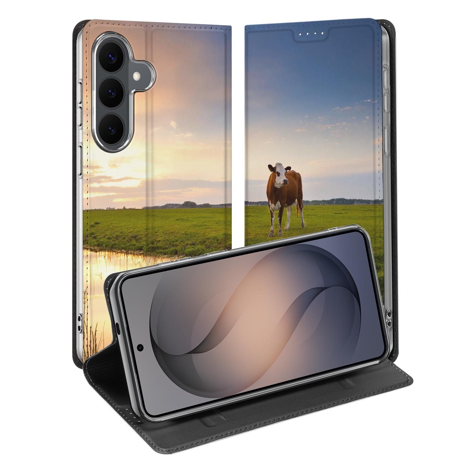 Samsung Galaxy S26 FE standcase met Koe-print