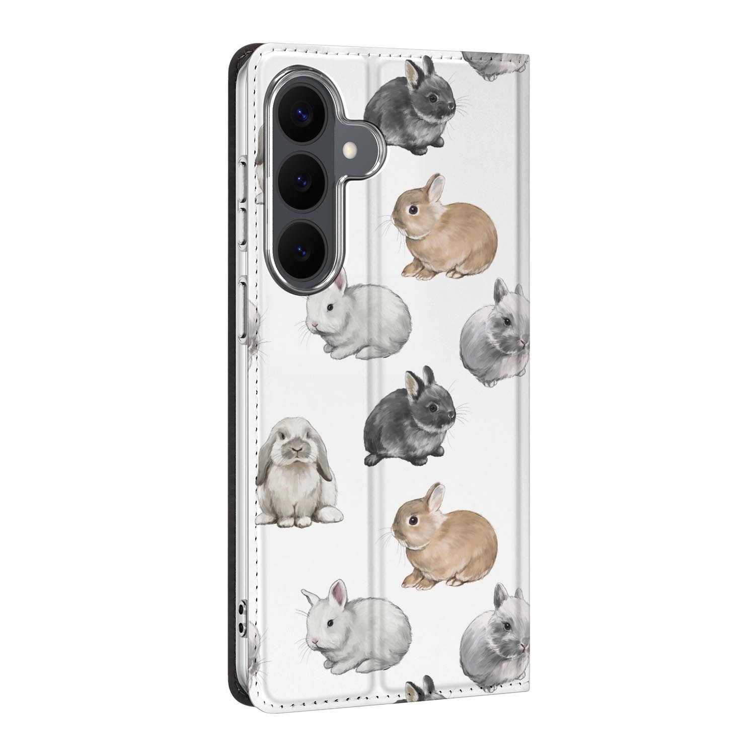 Samsung Galaxy S26 FE standcase Konijntjes, bescherming voor- en achterkant