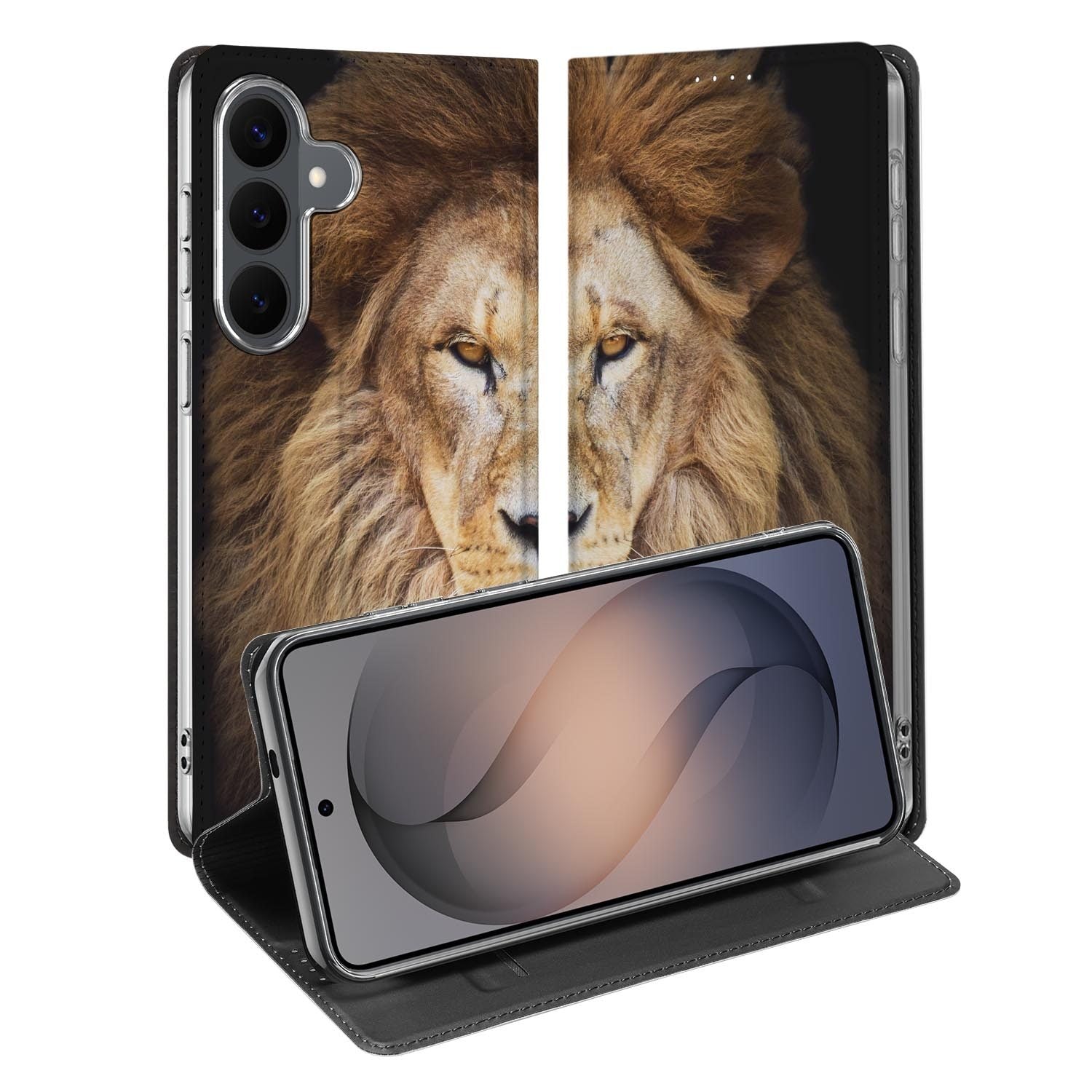 Samsung Galaxy S26 FE standcase met Leeuw-print