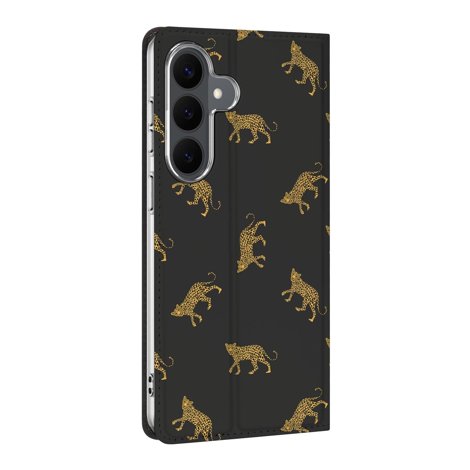 Samsung Galaxy S26 FE standcase Leopards, bescherming voor- en achterkant
