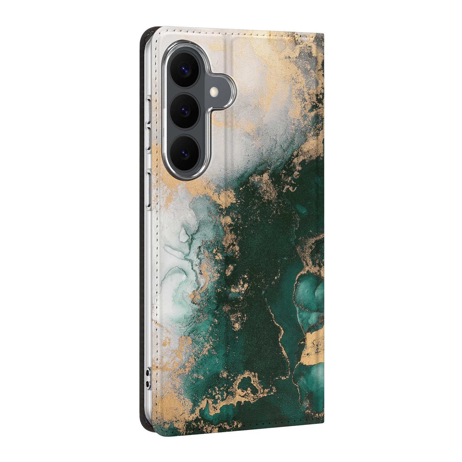 Samsung Galaxy S26 FE standcase Marmer Groen, bescherming voor- en achterkant