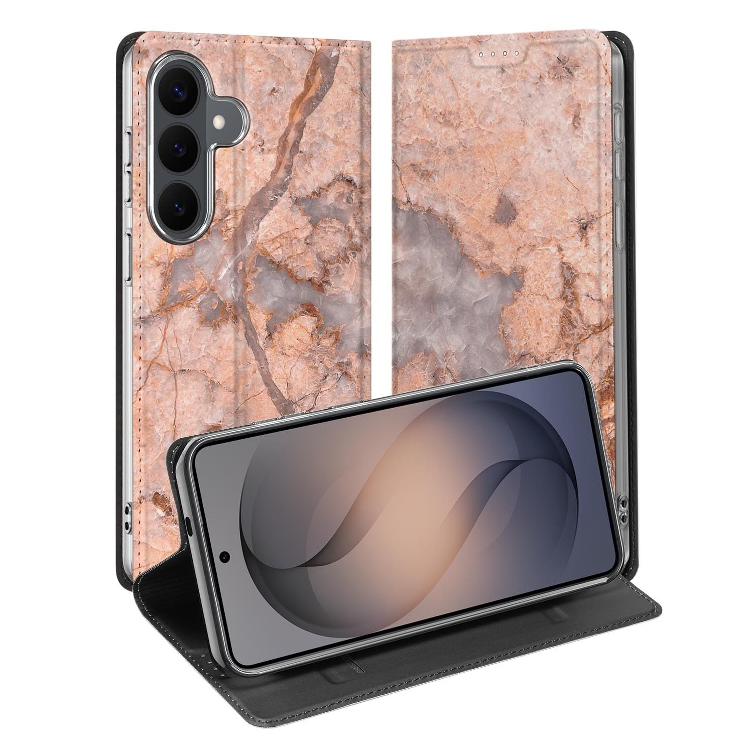 Samsung Galaxy S26 FE standcase met Marmer Oranje-print