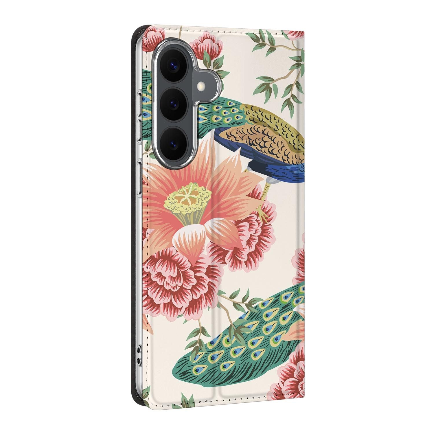 Samsung Galaxy S26 FE standcase Pink Peacock, bescherming voor- en achterkant