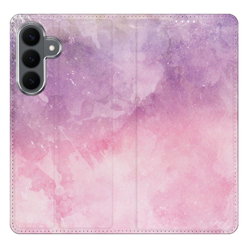 Samsung Galaxy S26 FE boekhoesje Pink Purple Paint met pasjesvak