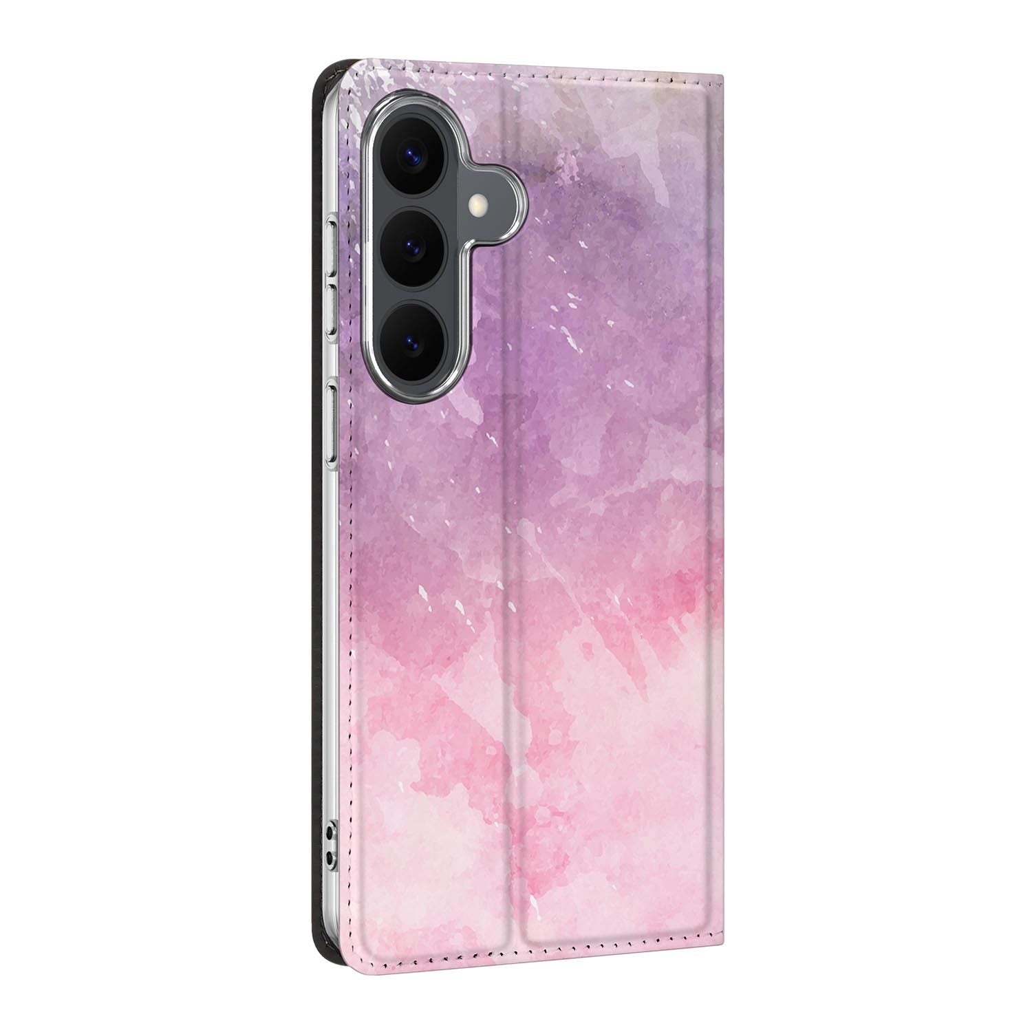 Samsung Galaxy S26 FE standcase Pink Purple Paint, bescherming voor- en achterkant