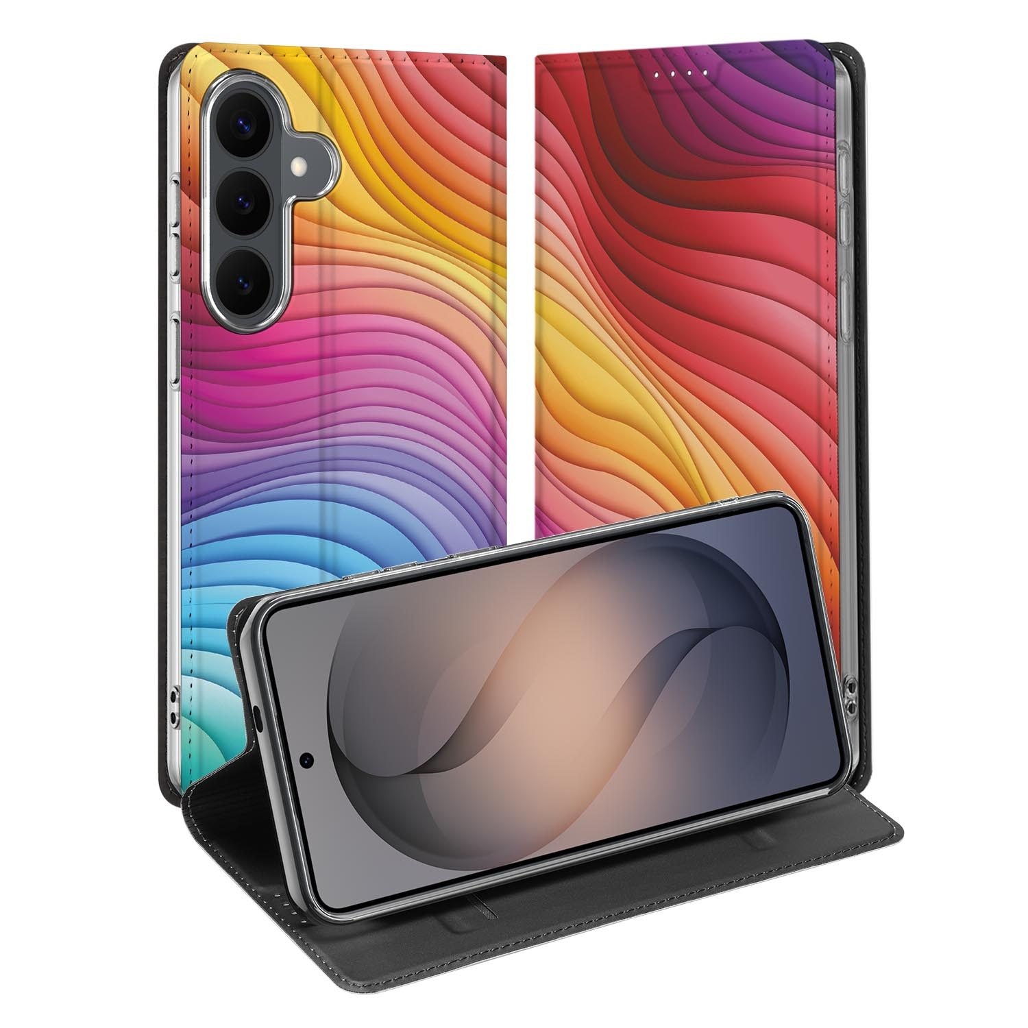 Samsung Galaxy S26 FE standcase met Regenboog-print