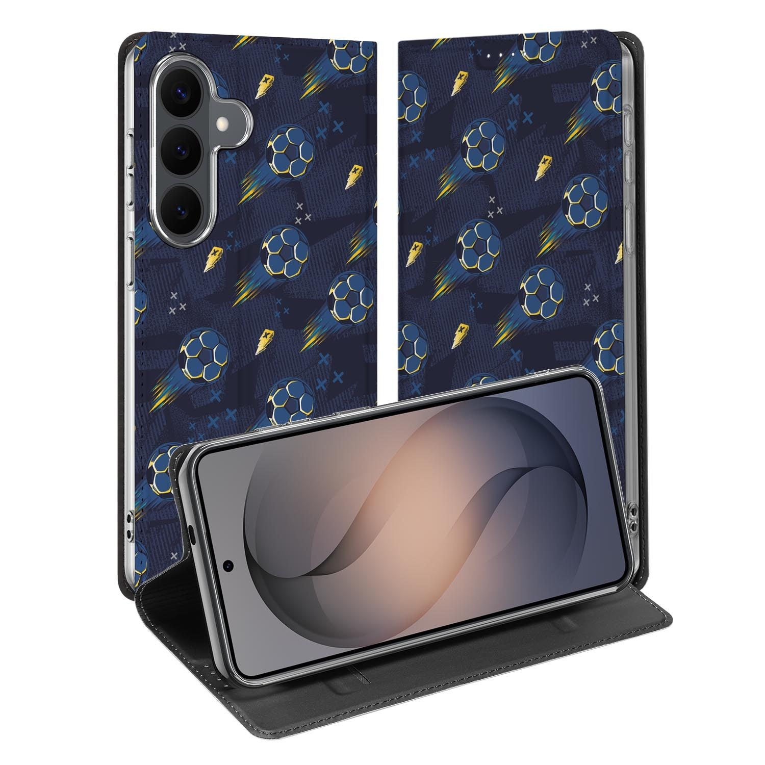 Samsung Galaxy S26 FE standcase met Voetbal-print