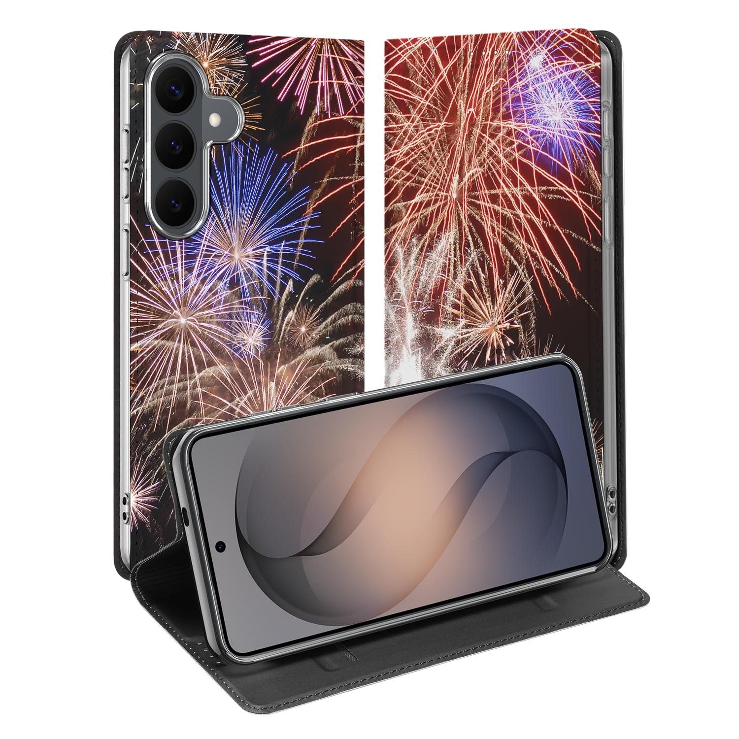 Samsung Galaxy S26 FE standcase met Vuurwerk-print