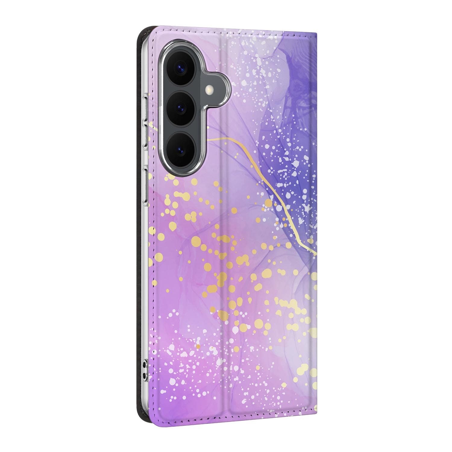 Samsung Galaxy S26 FE standcase Watercolor Paars, bescherming voor- en achterkant