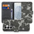 Samsung Galaxy S26 Plus Army Light Camouflage boekhoes camouflageprint grijs groen voorkant en achterkant.