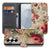 Samsung Galaxy S26 Plus Portemonnee Hoesje Bloemenprint Aanzicht Met Telefoon En Kaartvak.