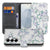 Samsung Galaxy S26 Plus Book Case Blossom White met bloemenprint en kaartenhouder.