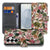 Samsung Galaxy S26 Plus Bookcase Paars Wit Bloemen vooraanzicht.