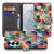 Samsung Galaxy S26 Plus Telefoonhoesje Geruit Book Case kleurrijk ontwerp voorzijde.