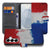 Samsung Galaxy S26 Plus Bookstyle Case Nederlandse Vlag Rood-wit-blauw kunst ontwerp Aanzicht.