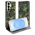 Samsung Galaxy S26 Plus Book Wallet Case Army Dark camouflage design vooraanzicht.