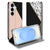Samsung Galaxy S26 Plus Flip Style Cover Black Pink Shapes detail aanzicht.